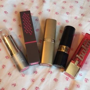 Lipstick lot Burt's Bees Revlon L'Oréal WetnWild